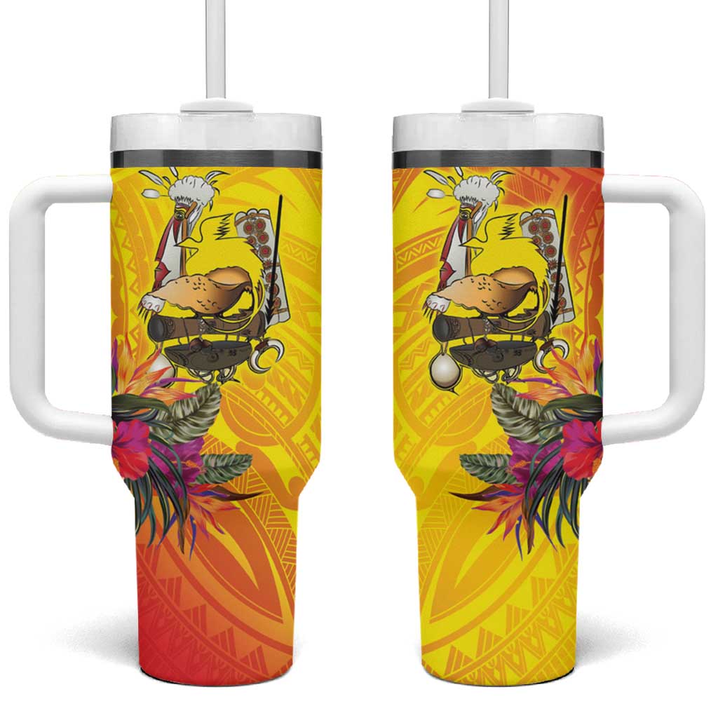 Papua New Guinea Cultural Tropical Flowers Custom Stanley Cup 40 oz 30 oz Tumbler With HandleTVC2301265