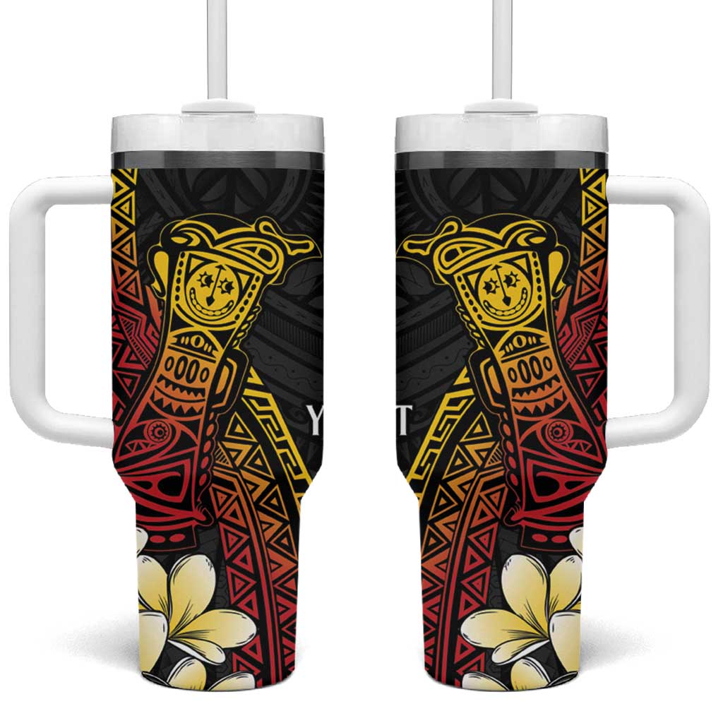 Papua New Guinea Kundu Drum Carving Motifs Custom Stanley Cup 40 oz 30 oz Tumbler With HandleTVC2301375
