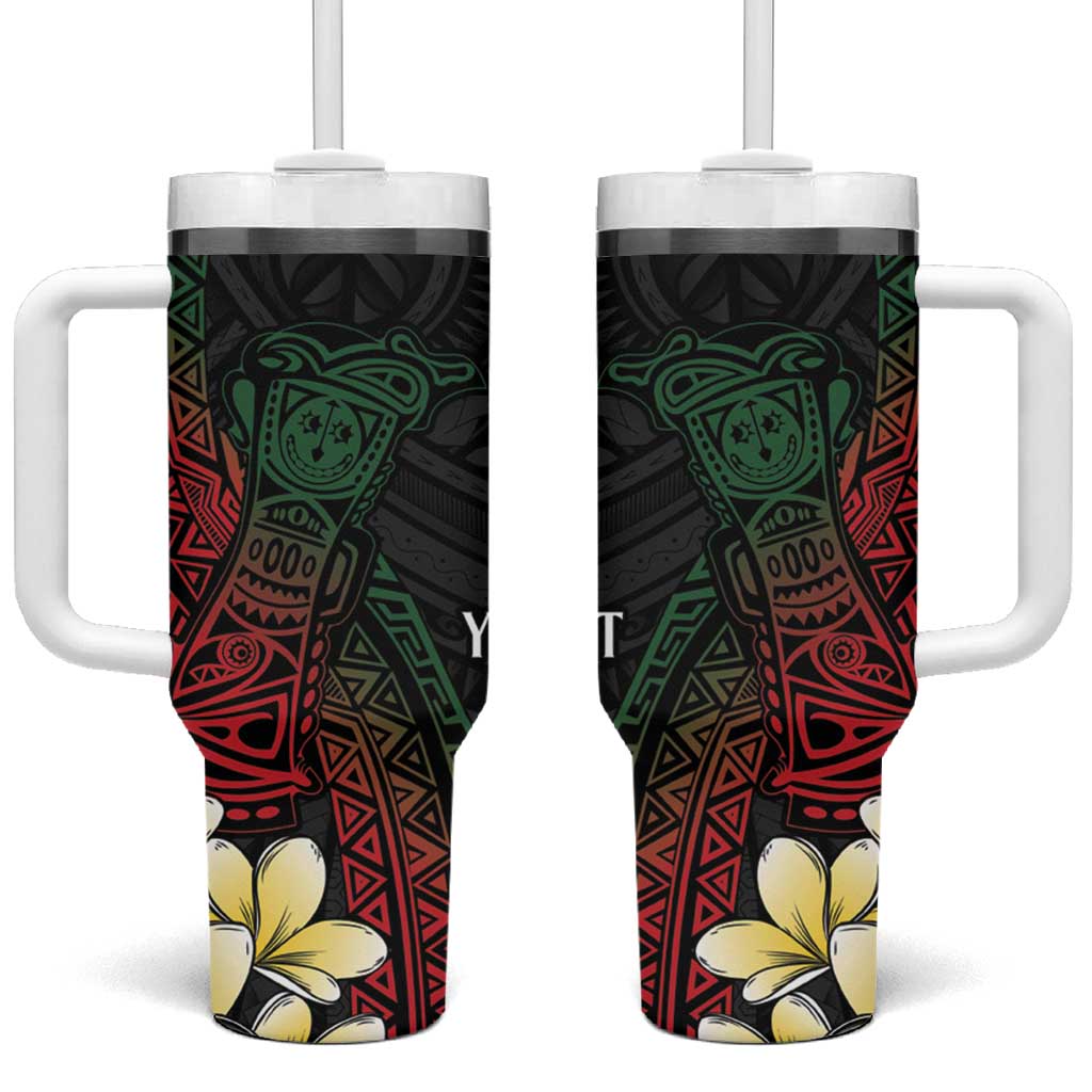 Papua New Guinea Kundu Drum Motifs Sepik Colors Custom Stanley Cup 40 oz 30 oz Tumbler With HandleTVC2301384