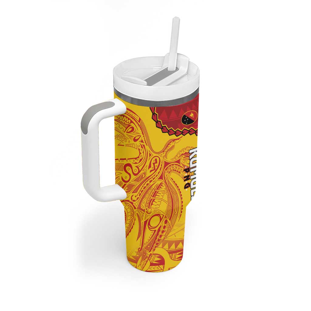 Papua New Guinea Rugby Go Kumuls PNG Polynesian Custom Stanley Cup 40 oz 30 oz Tumbler With HandleTVC2301361 - Image 2