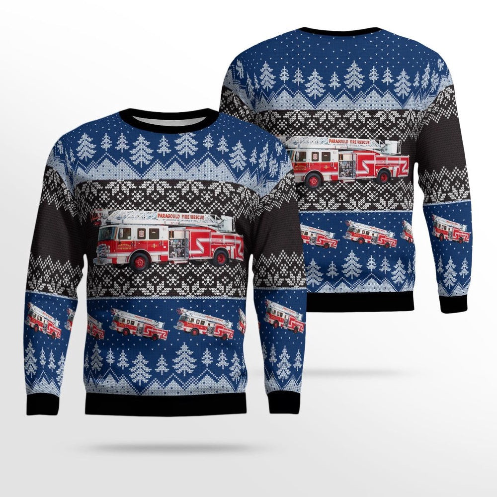 Paragould Arkansas Paragould Fire Department AOP Ugly Sweater Christmas Unisex Sweaters Gift For Christmas
