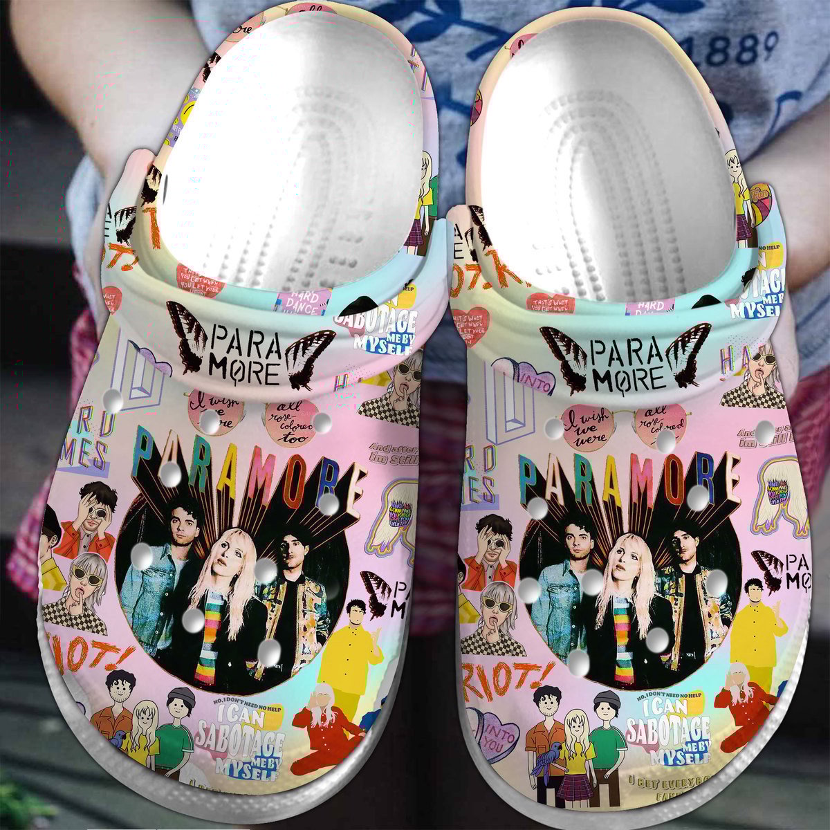 Paramore Music Crocs Crocband Clogs Shoes Comfortable For Men Women and Kids
