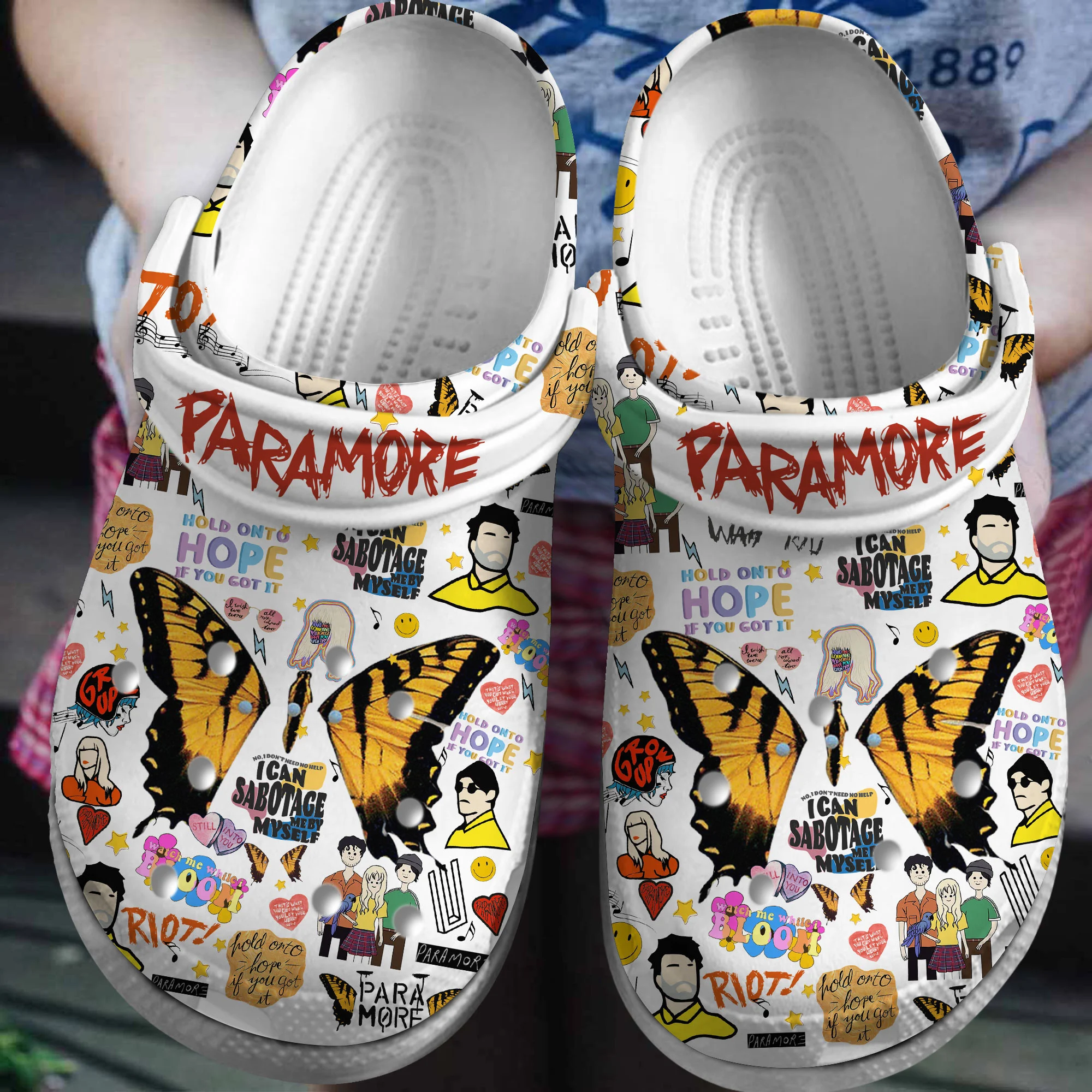 Paramore Music Crocs Crocband Clogs Shoes Comfortable For Men Women and Kids