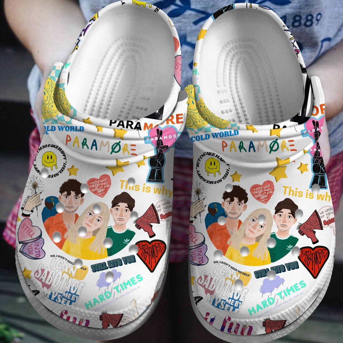 Paramore Rock Band Music Crocs Crocband Clogs Shoes Comfortable For Men Women and Kids