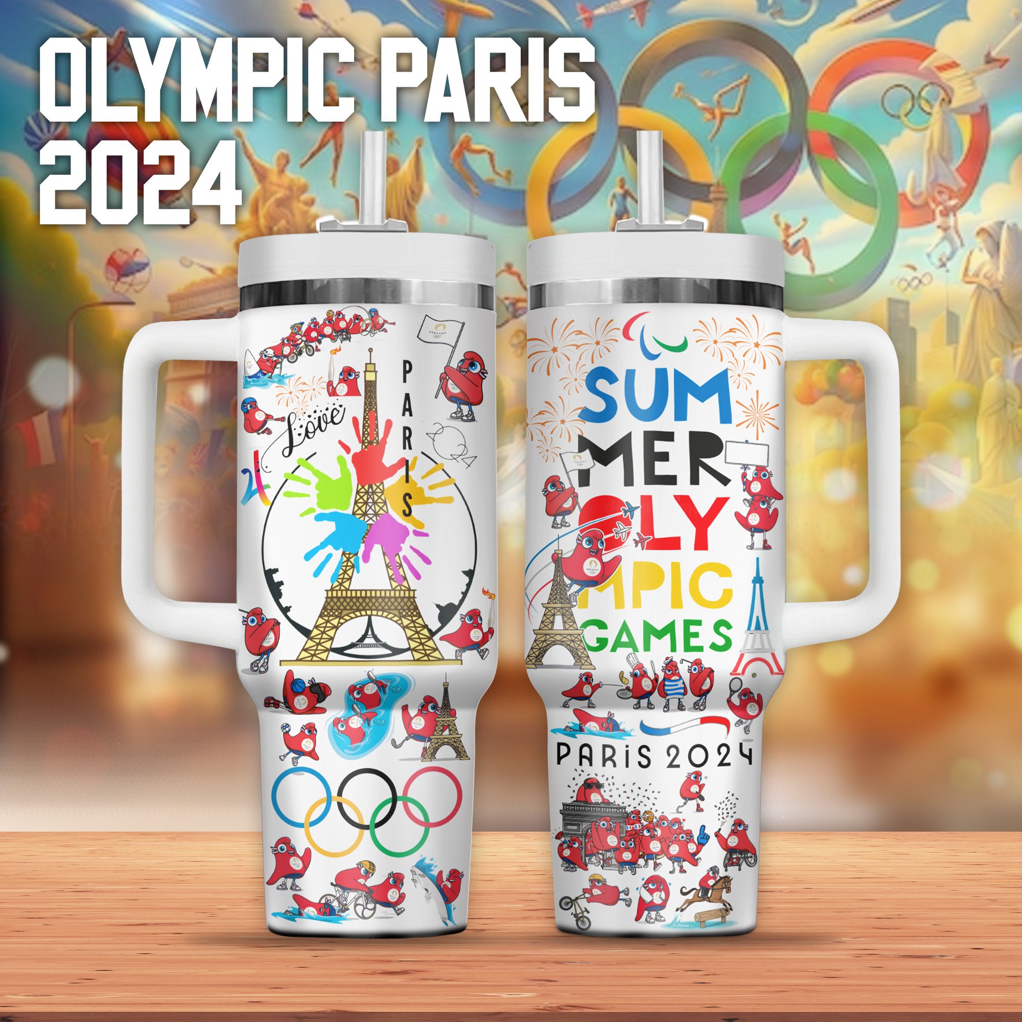 Paris 2024 Olympics Sport Custom Stanley Cup 40 oz 30 oz Tumbler With HandleTVC2301801