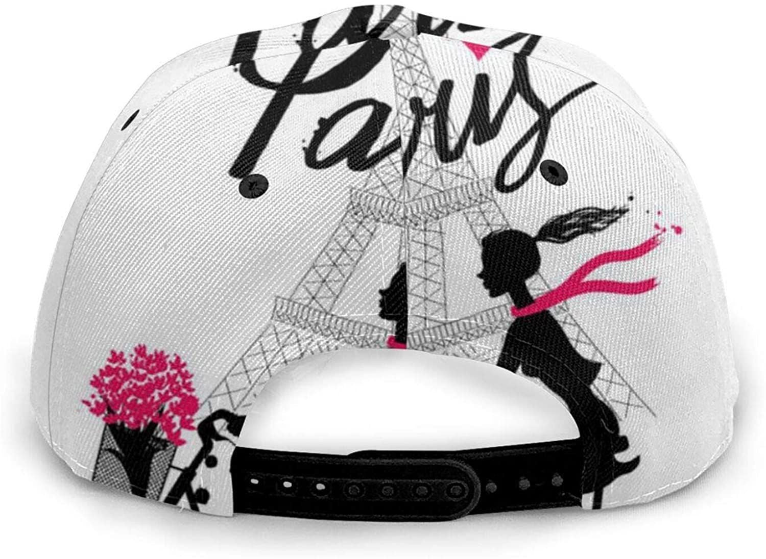 Paris Eiffel Tower Girl Bicycle Print Classic Baseball 3D Cap Adjustable Twill Sports Dad Hats for Unisex Trucker Hats Custom Hats Gifts For Men & Women