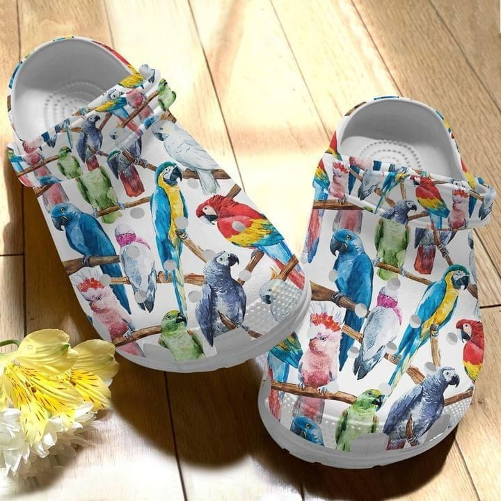 Parrot Cute Colorful Gift For Lover Rubber clog Shoes Comfy Footwear