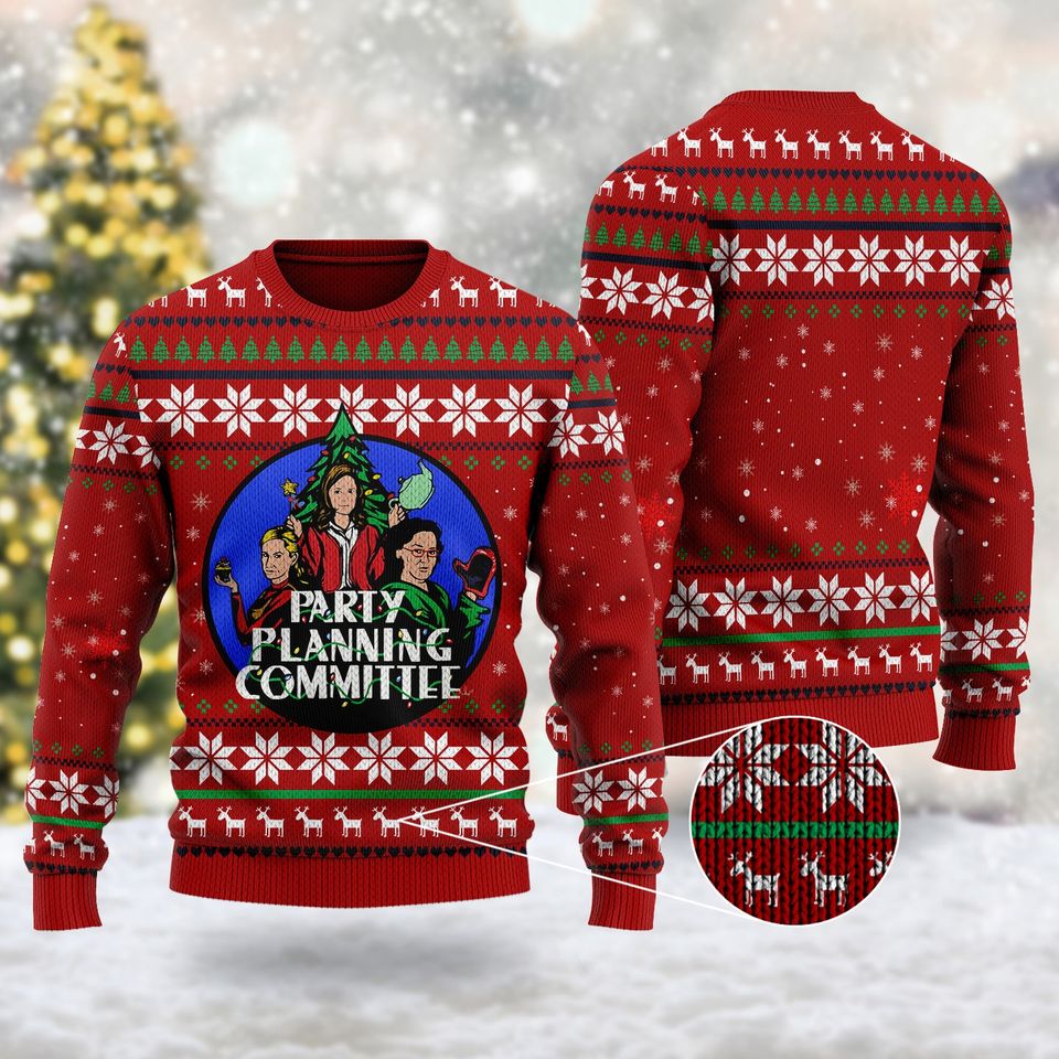Party Planning Committee 3D Shirt, TV Series Ugly Christmas Sweater