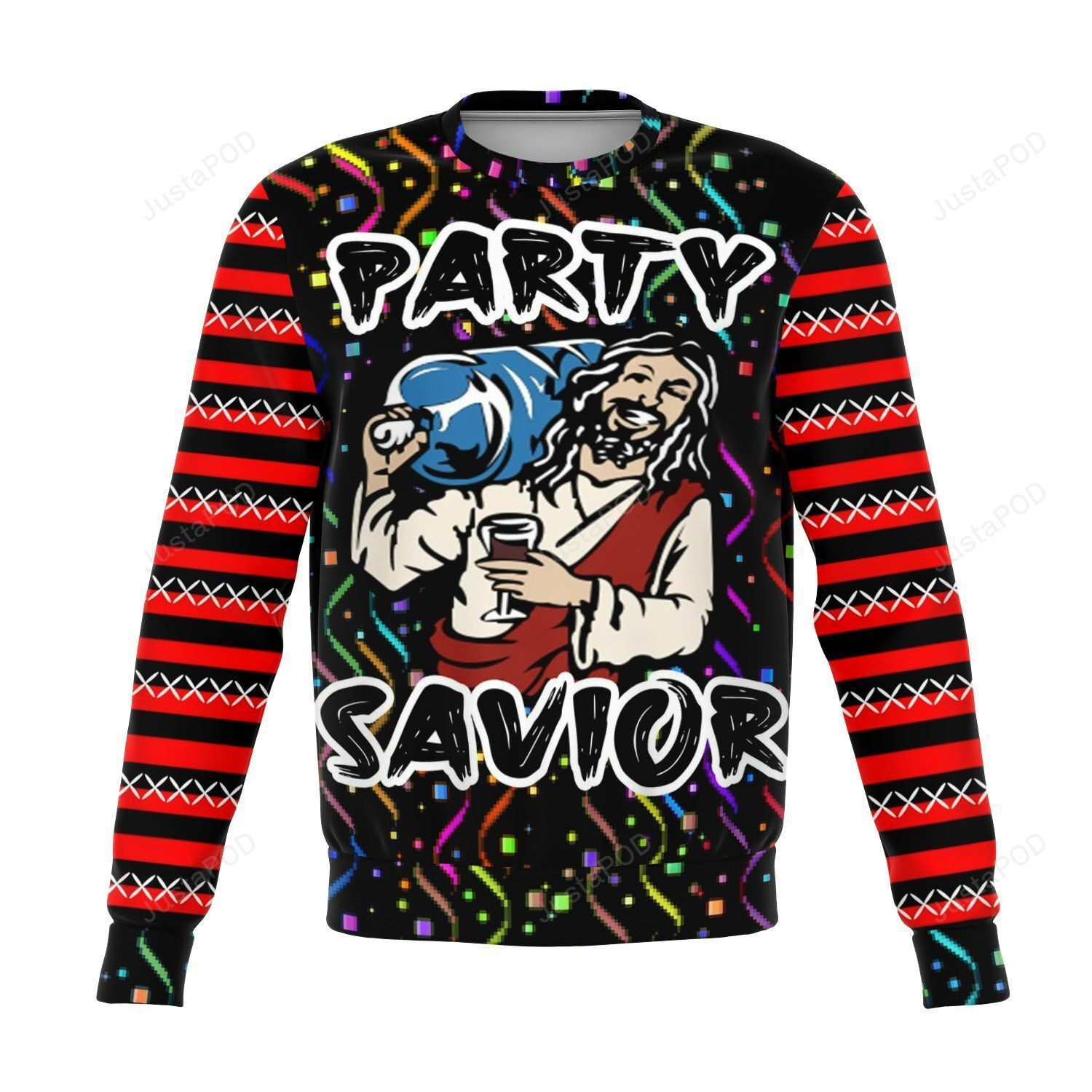 Party Savior Ugly Christmas Sweater Adult 3D Funny Matching for family