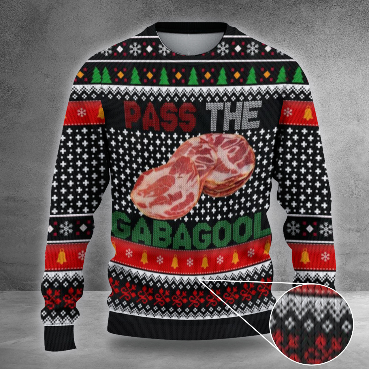 Pass The Gabagool Christmas Sweater Funny Xmas Sweaters Men Women Gifts