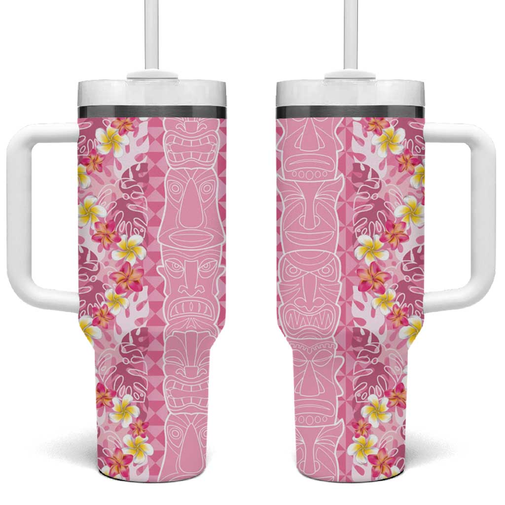 Pastel Magenta Aloha Hawaii Tiki Tropical Plumeria Seamless Custom Stanley Cup 40 oz 30 oz Tumbler With HandleTVC2301397