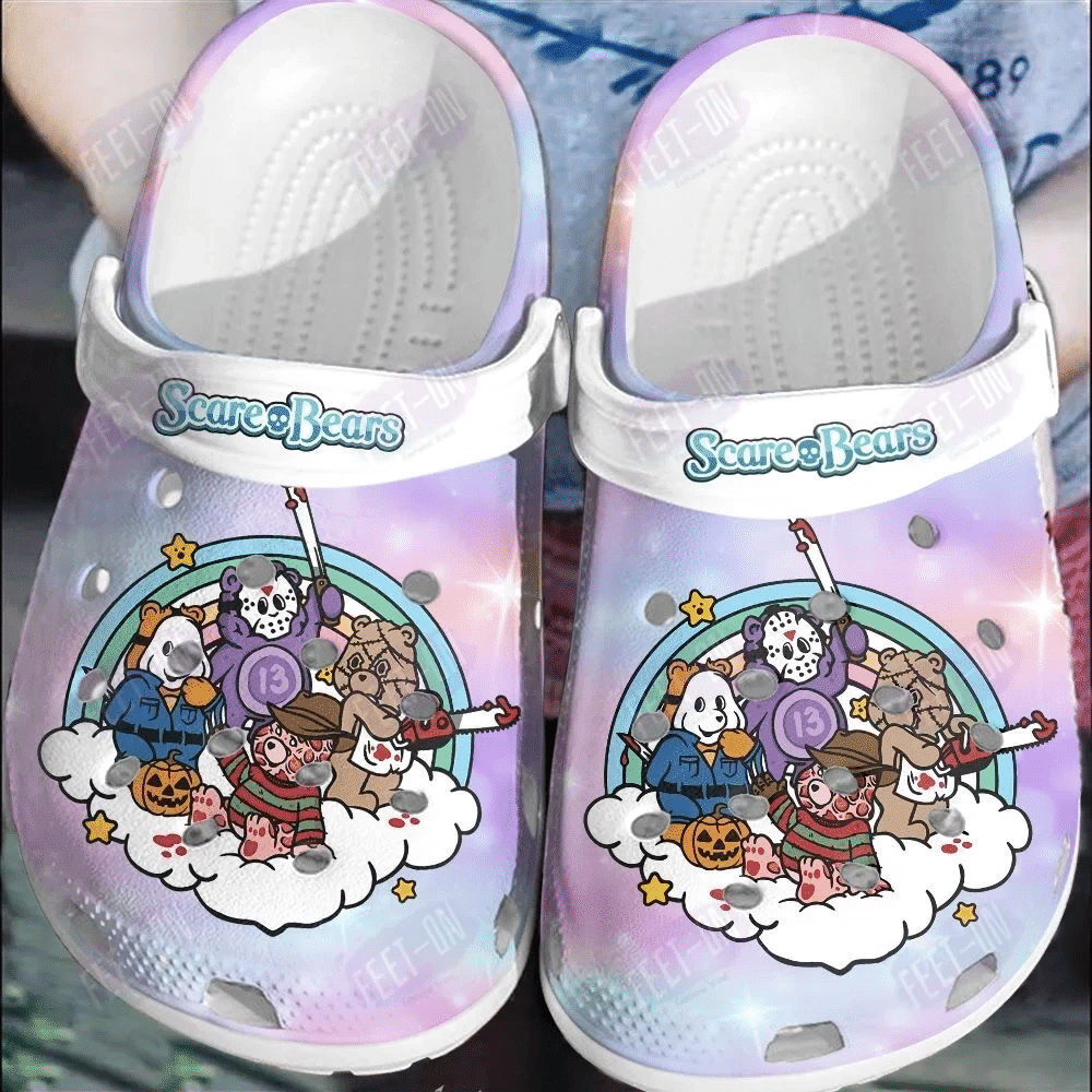 Pastel Scare Bears Halloween Classic Clogs Shoes