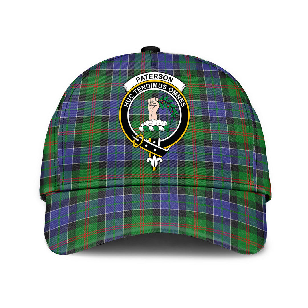 Paterson Tartan Baseball Cap, Tartan Plaid Cap with Family Crest K23 Trucker Hats Custom Hats Gifts For Men & Women