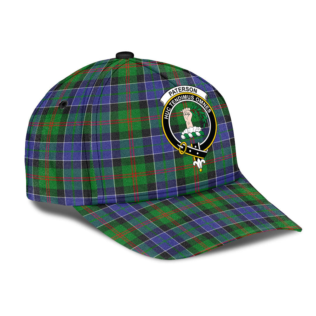 Paterson Tartan Baseball Cap, Tartan Plaid Cap with Family Crest K23 Trucker Hats Custom Hats Gifts For Men & Women