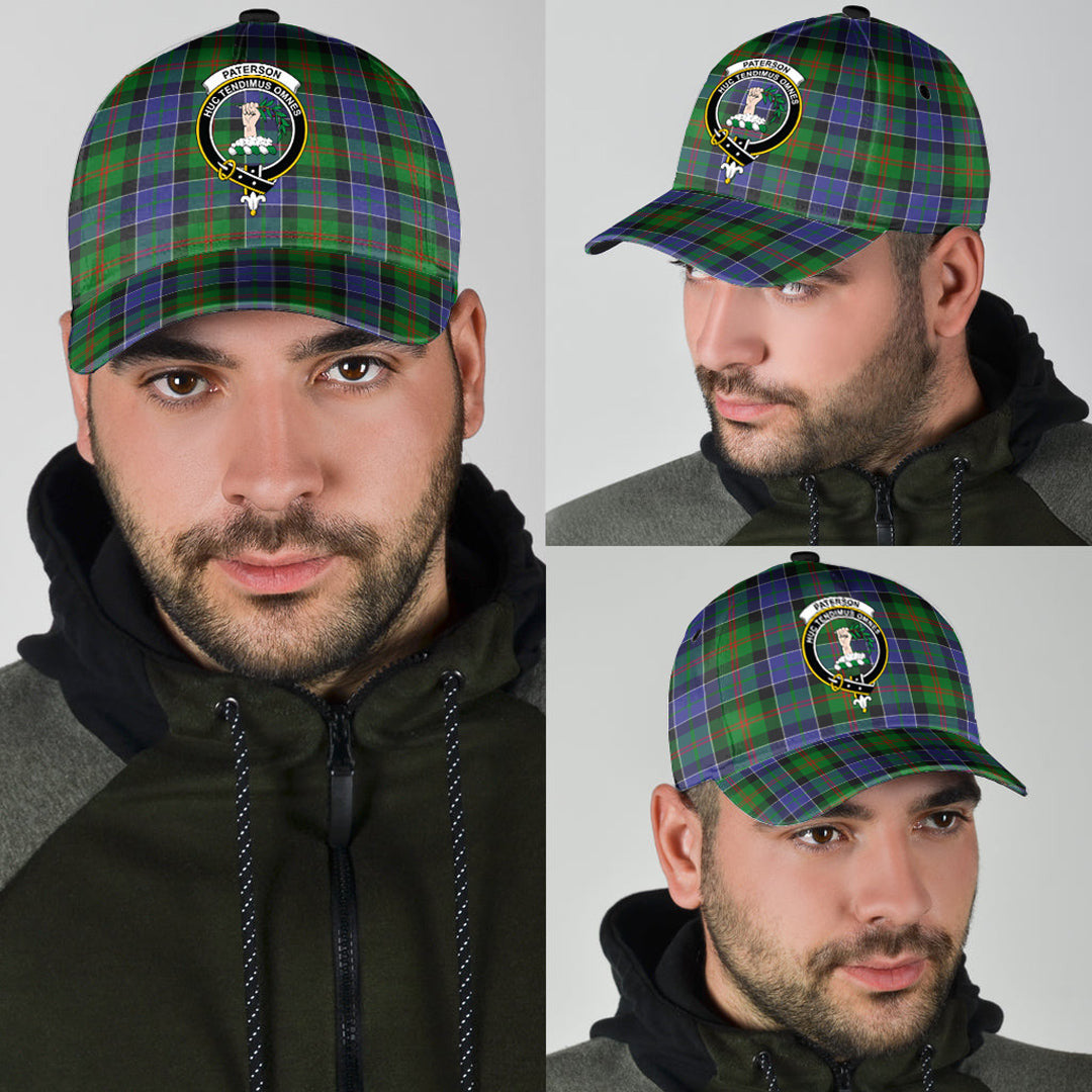 Paterson Tartan Baseball Cap, Tartan Plaid Cap with Family Crest K23 Trucker Hats Custom Hats Gifts For Men & Women