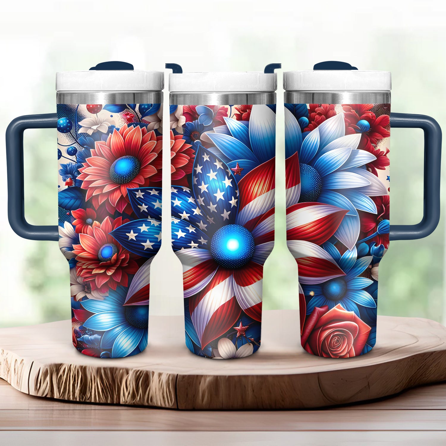 Patriot USA Sunflower Custom Stanley Cup 40 oz 30 oz Tumbler With HandleTVC2301724 - Image 2