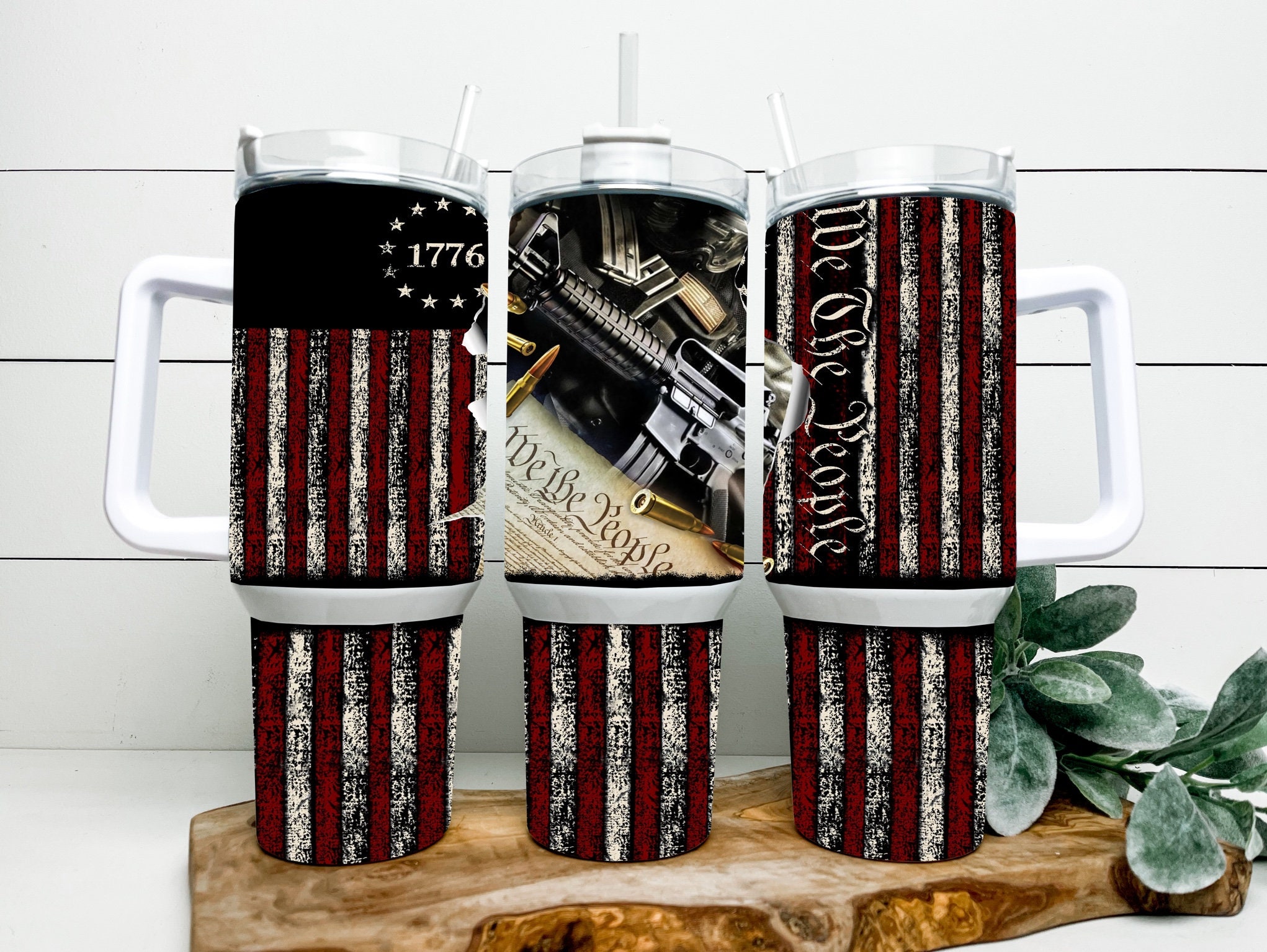Patriotic American Flag We The People Custom Stanley Cup 40 oz 30 oz Tumbler With HandleTVC2301163