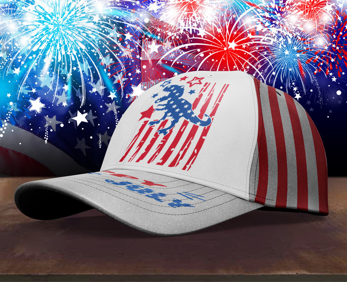 Patriotic Dinosaur Customized Hat Classic Cap MTX105438Pb Trucker Hats Custom Hats Gifts For Men & Women