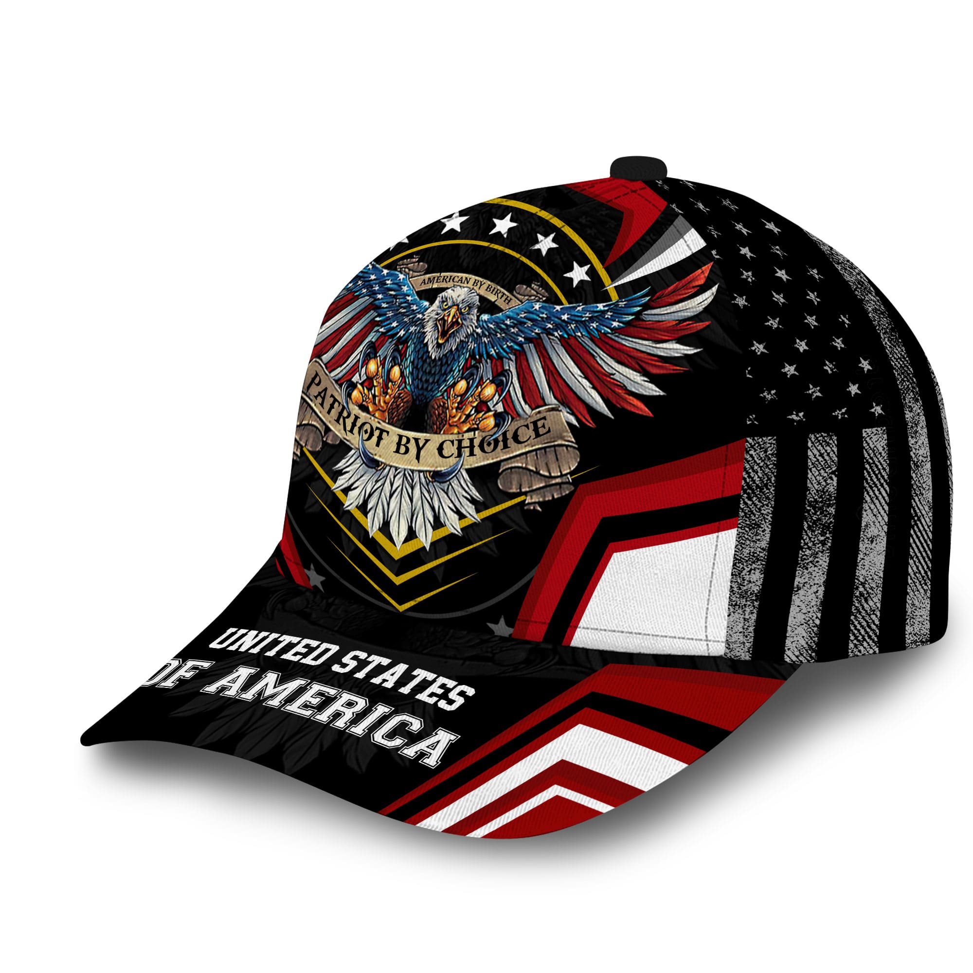 Patriotic Eagle United States Hat, American Flag Patriotism Full Printed Cap Trucker Hats Custom Hats Gifts For Men & Women