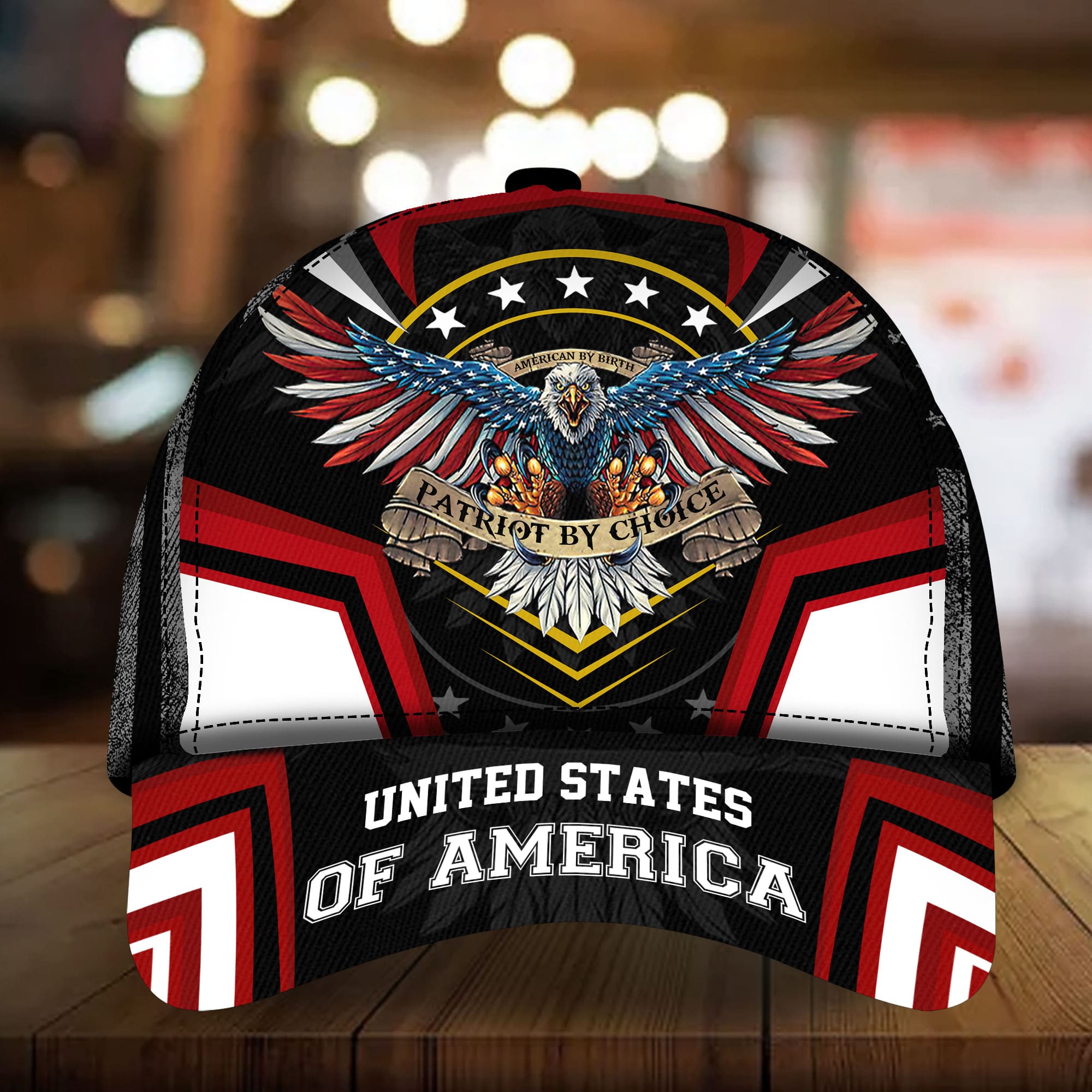 Patriotic Eagle United States Hat, American Flag Patriotism Full Printed Cap Trucker Hats Custom Hats Gifts For Men & Women
