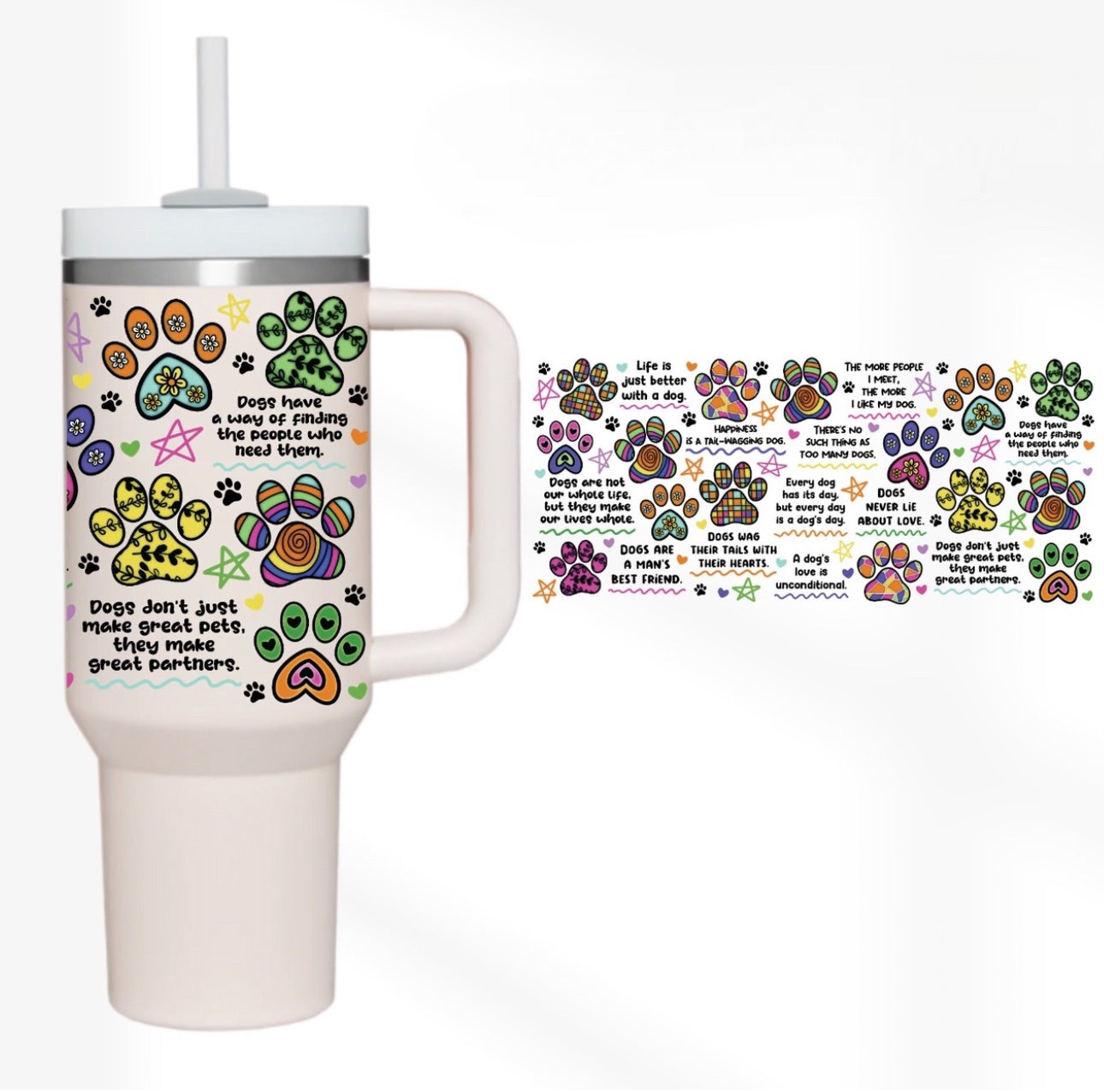 Paw Prints Custom Stanley Cup 40 oz 30 oz Tumbler With HandleTVC2301747