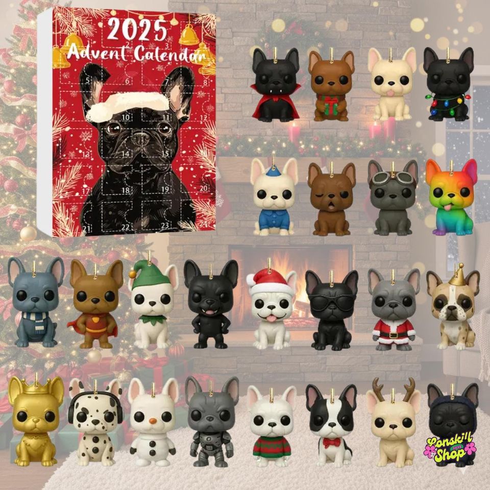 Pawfect Bulldog Advent Calendar 2025, Dog Lover Christmas Countdown Gift, Acrylic Calendar