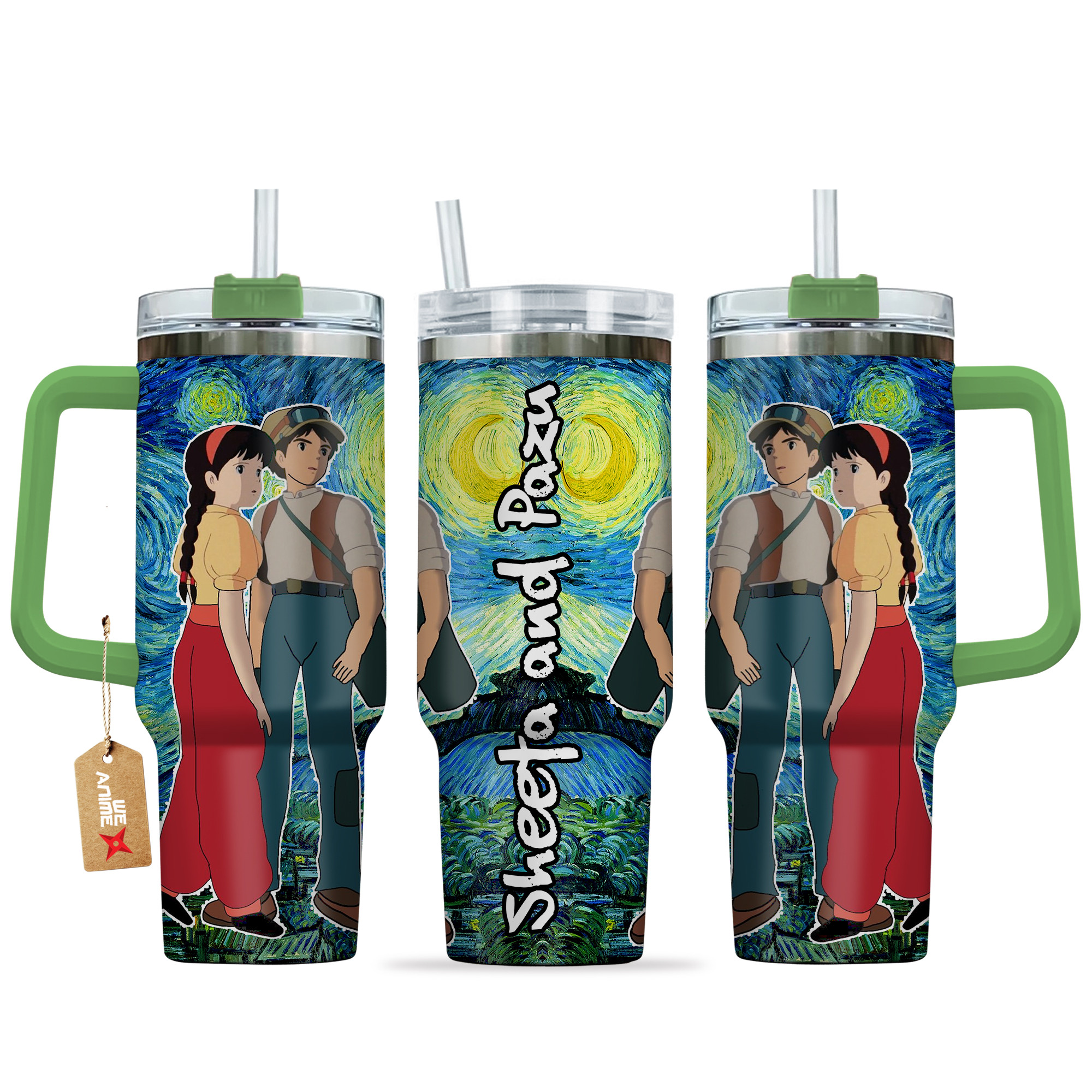 Pazu and Sheeta Castle in the Sky Anime Custom Stanley Cup 40 oz 30 oz Tumbler With HandleTVC2301135
