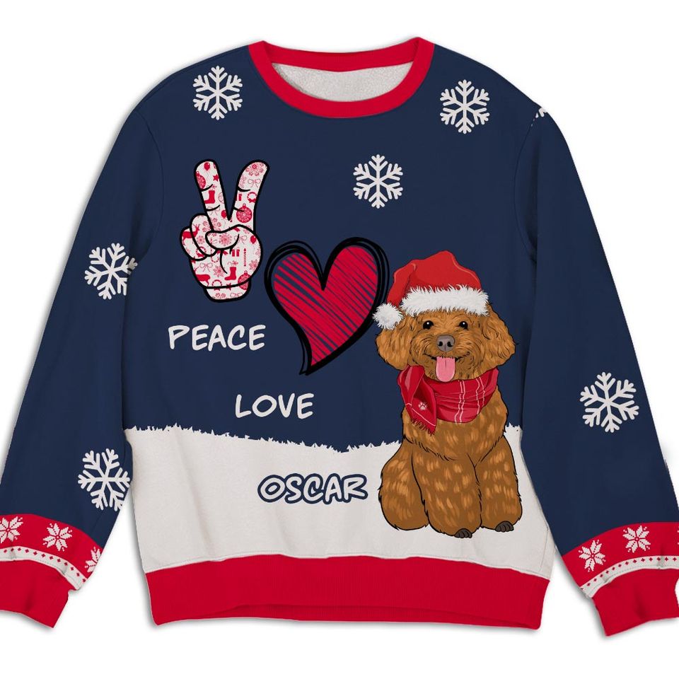 Peace Love Dog - Personalized Sweatshirt