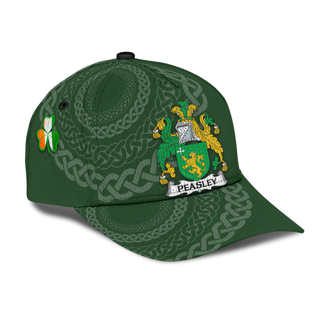 Peasley Coat Of Arms - Irish Family Crest St Patrick's Day Hat Classic Cap Trucker Hats Custom Hats Gifts For Men & Women