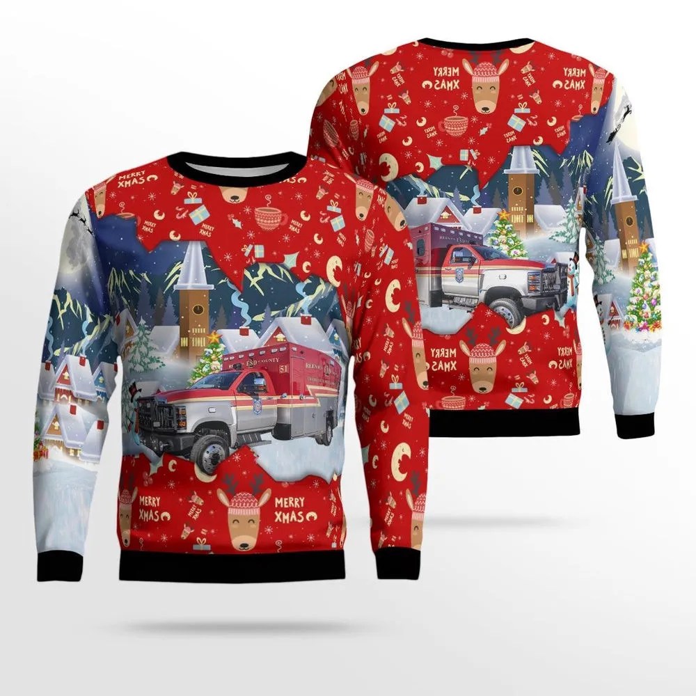 Pecos Reeves County Texas Reeves County ESD Christmas Ugly Sweater Christmas Unisex Sweaters Gift For Christmas