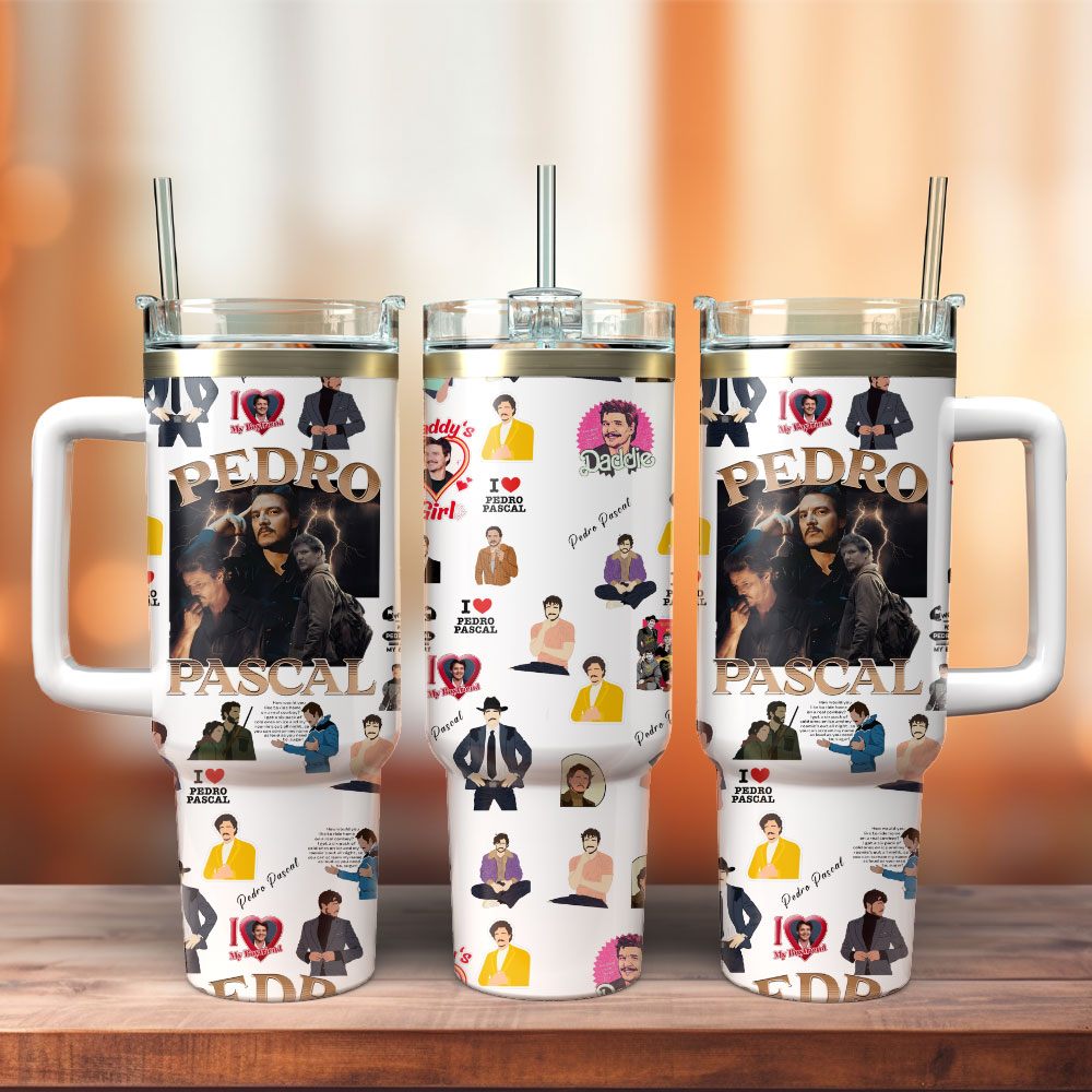 Pedro Pascal Actor Custom Stanley Cup 40 oz 30 oz Tumbler With HandleTVC2301236
