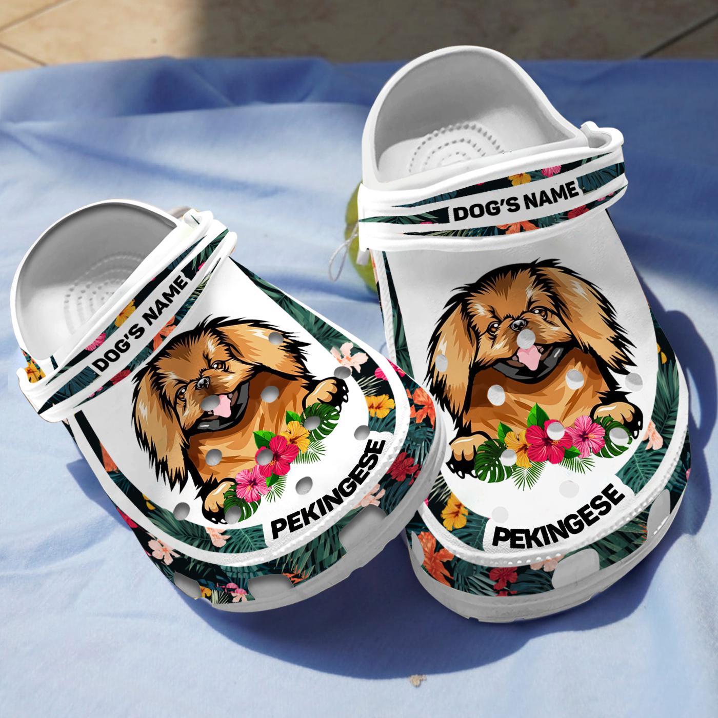 Pekingese Dog Crocs Crocband Clogs Shoes Comfortable For Men Women and Kids