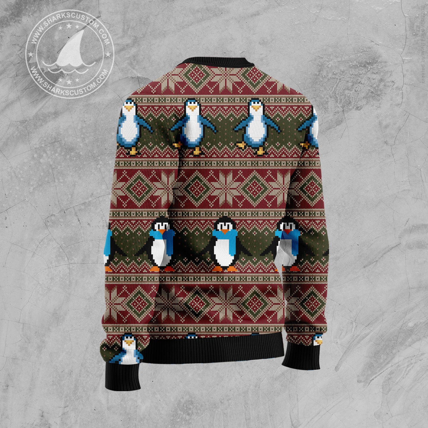 Penguin All Want For Christmas Is You To Leave Me Alone Ugly Christmas Sweater - Image 2