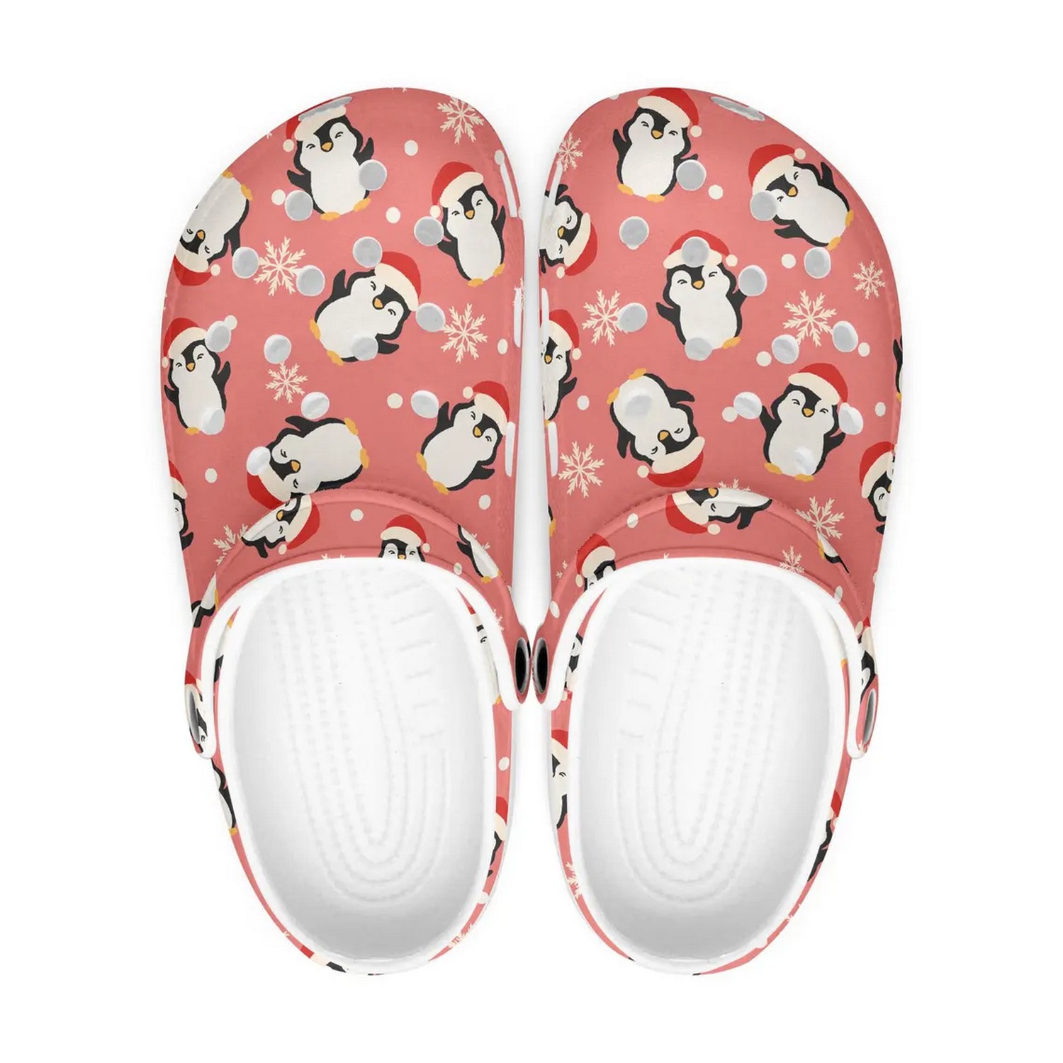 Penguin Merry Christmas Crocs Crocband Clogs Shoes Comfortable For Men Women and Kids