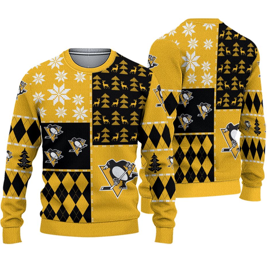 Penguins Ice Hockey Christmas Ugly Sweater