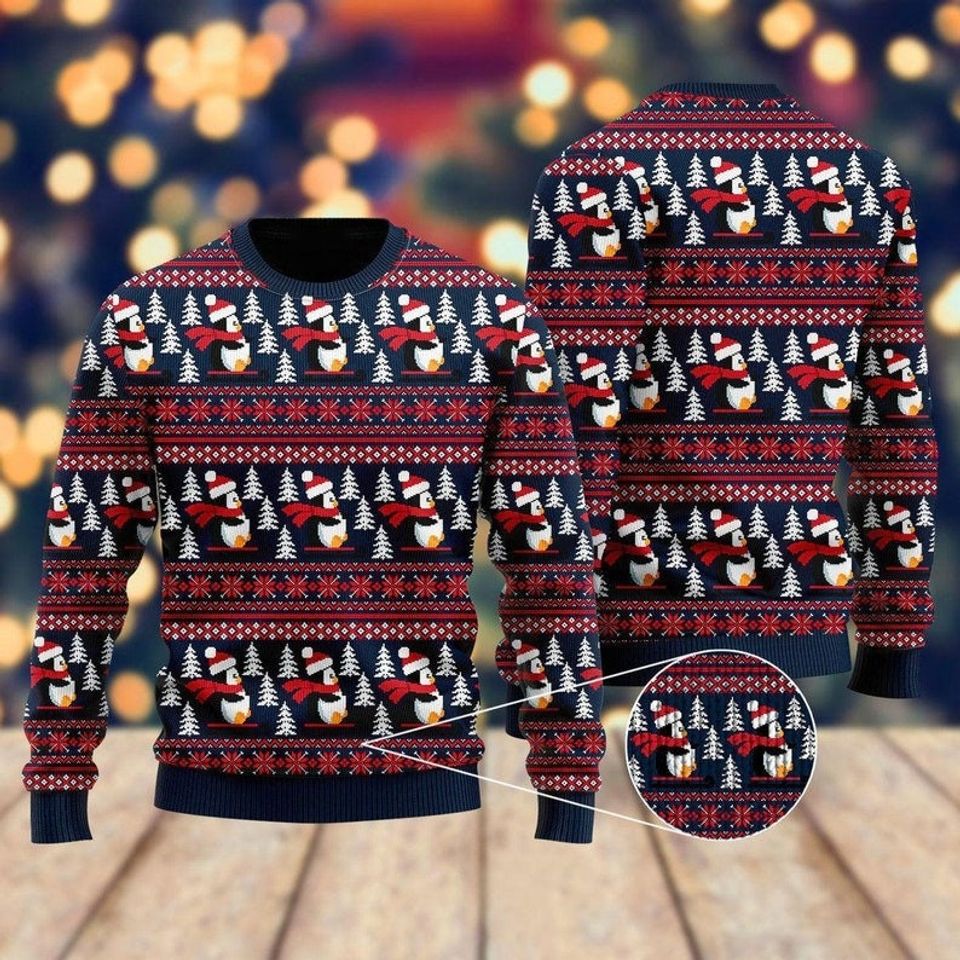 Penguins I'm So Cool Ugly Christmas Sweater