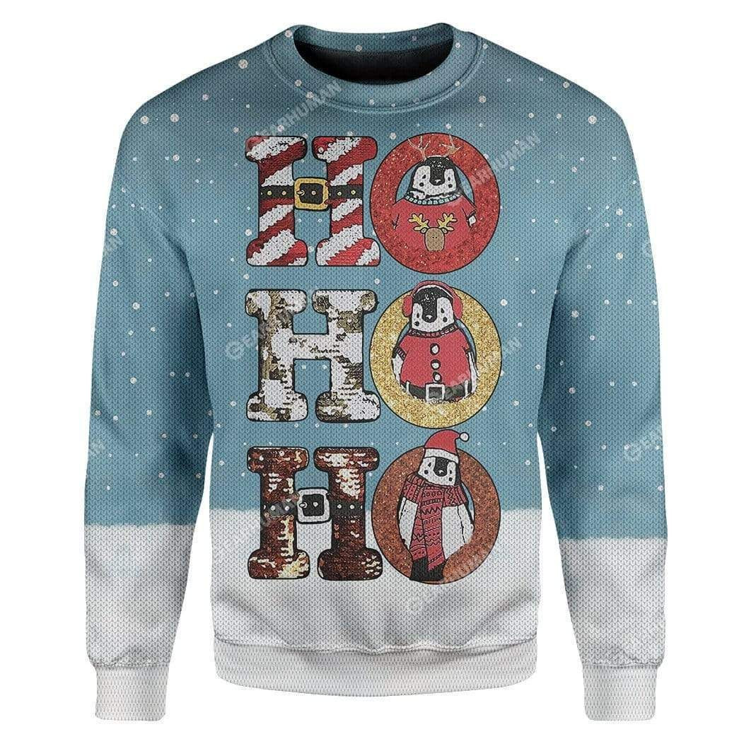 Penguins Ugly Christmas Sweater Adult 3D Funny Matching for family