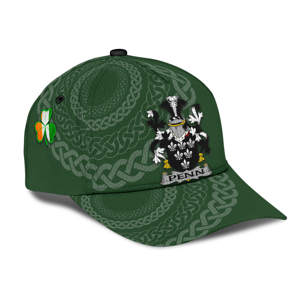 Penn Coat Of Arms - Irish Family Crest St Patrick's Day Hat Classic Cap Trucker Hats Custom Hats Gifts For Men & Women