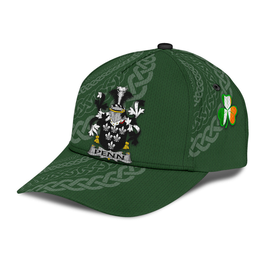 Penn Coat Of Arms - Irish Family Crest St Patrick's Day Hat Classic Cap Trucker Hats Custom Hats Gifts For Men & Women