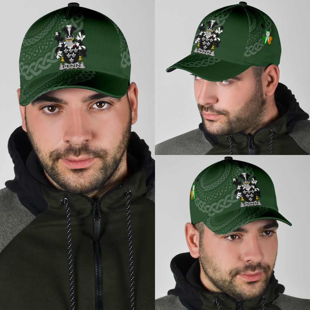 Penn Coat Of Arms - Irish Family Crest St Patrick's Day Hat Classic Cap Trucker Hats Custom Hats Gifts For Men & Women