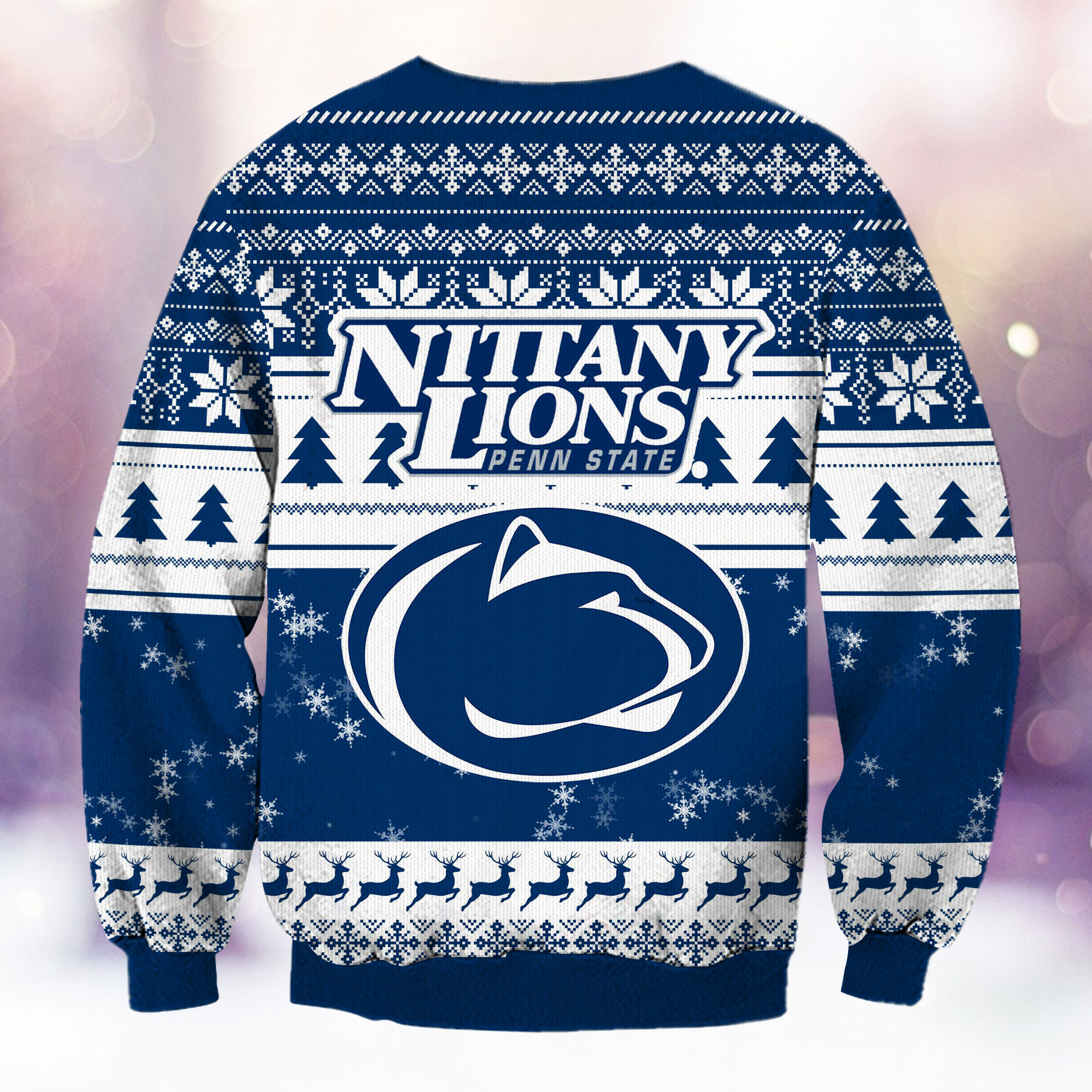 Penn State Nittany Lions Grinch Ugly Christmas Sweater Adult 3D Funny Matching for family - Image 3