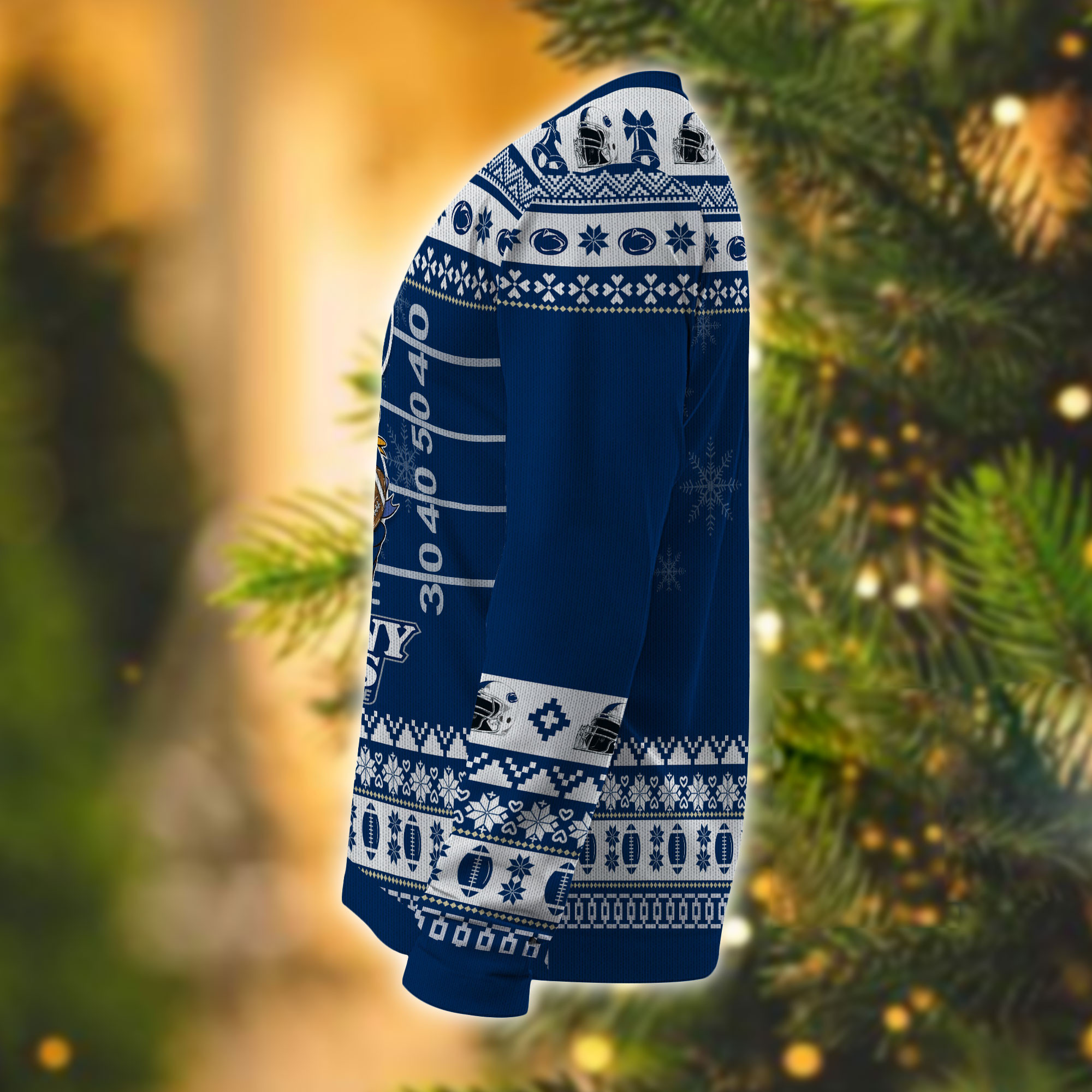 Penn State Nittany Lions Mickey Ugly Christmas Sweater Adult 3D Funny Matching for family - Image 4