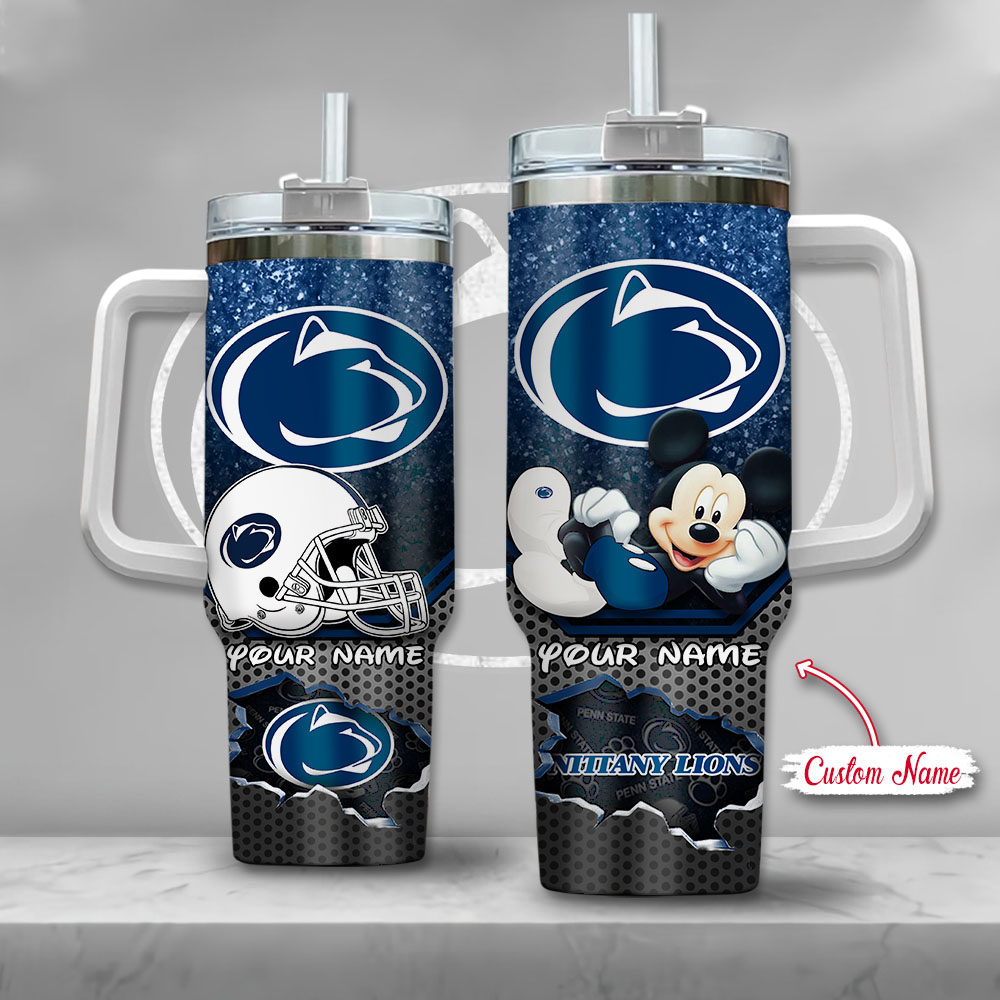Penn State Nittany Lions NCAA Mickey Mouse Custom Stanley Cup 40 oz 30 oz Tumbler With HandleTVC230120