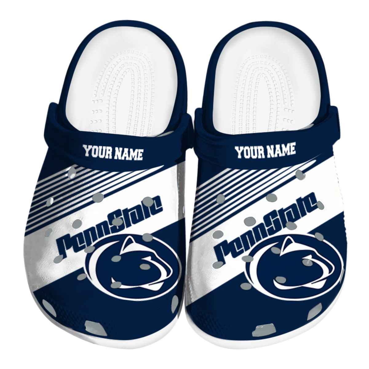 Penn State Nittany Lions NCAA Sport Crocs Crocband Clogs Shoes Comfortable For Men Women and Kids