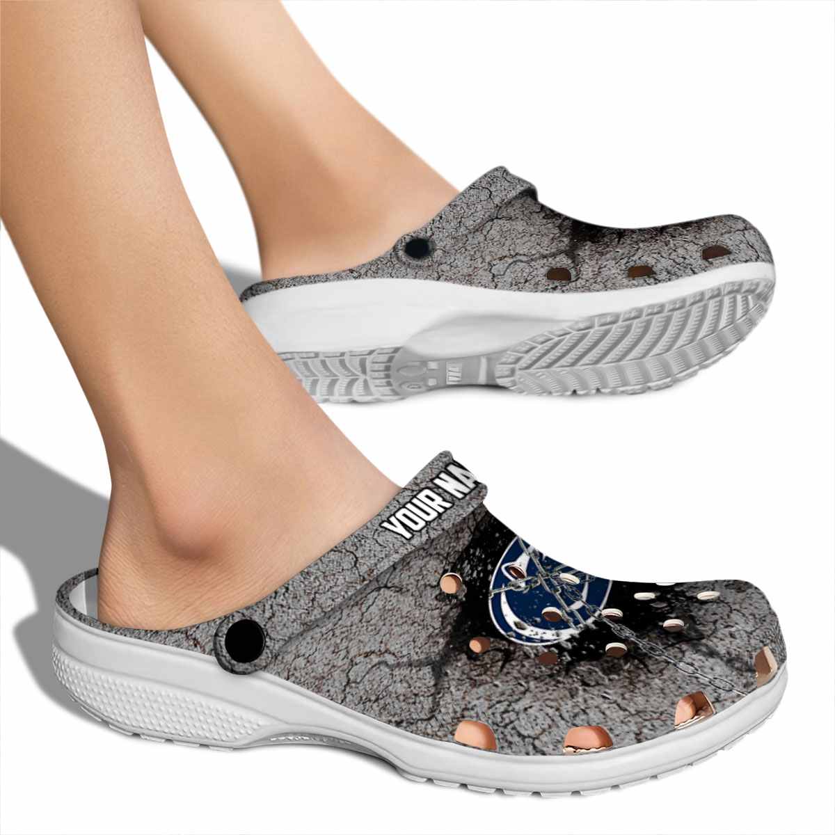 Penn State Nittany Lions NCAA Sport Crocs Crocband Clogs Shoes Comfortable For Men Women and Kids - Image 2