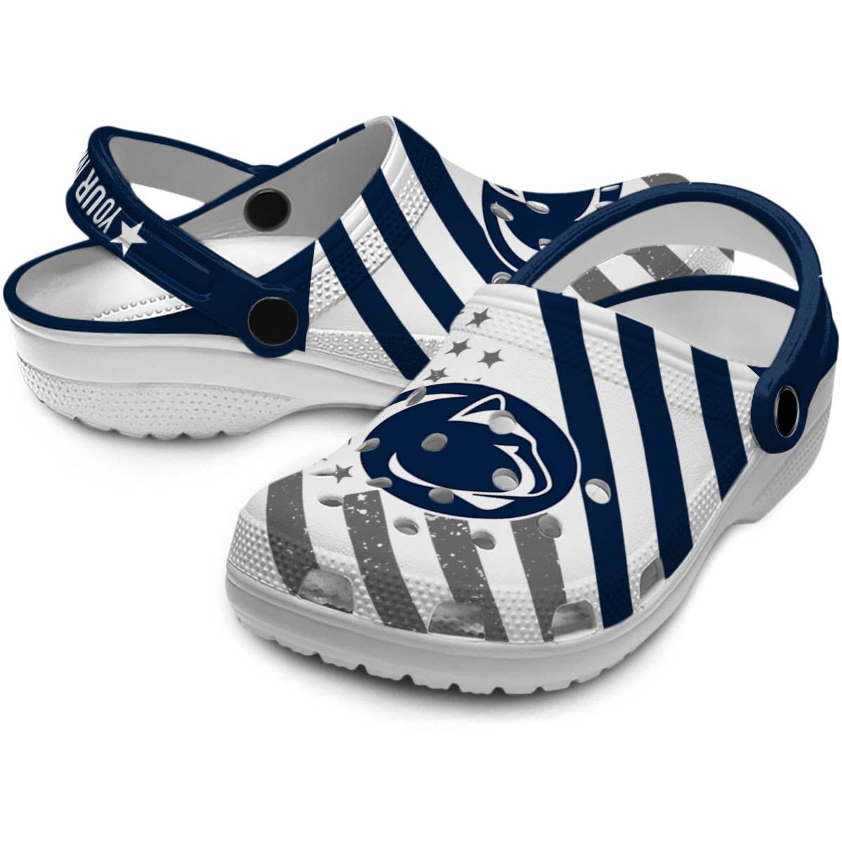 Penn State Nittany Lions NCAA Sport Crocs Crocband Clogs Shoes Comfortable For Men Women and Kids - Image 3