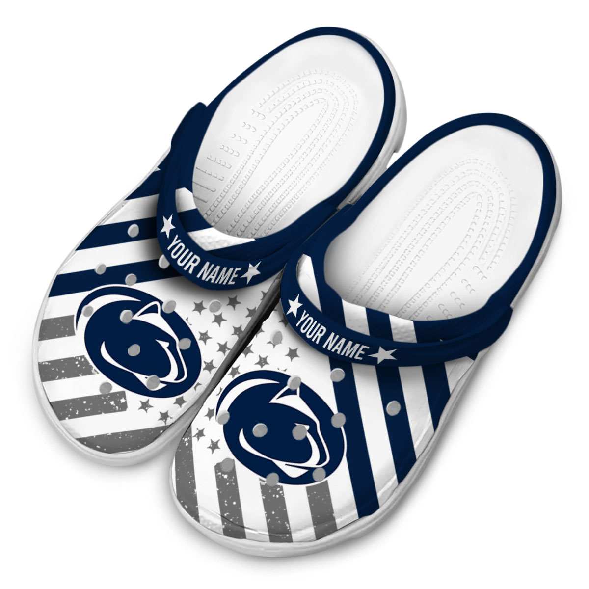 Penn State Nittany Lions NCAA Sport Crocs Crocband Clogs Shoes Comfortable For Men Women and Kids - Image 4