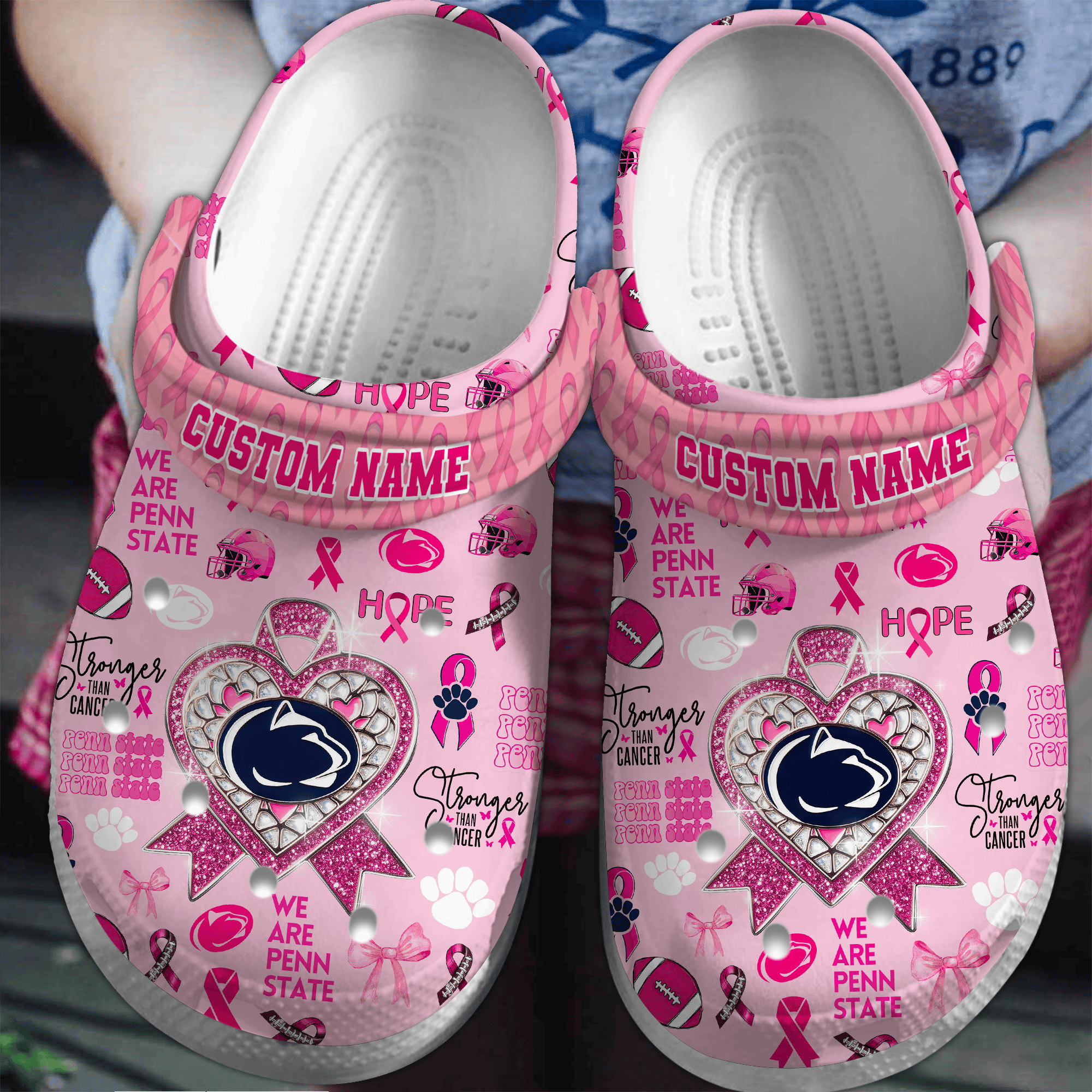 Penn State Nittany Lions NCAA Sport Crocs Crocband Clogs Shoes Comfortable For Men Women and Kids