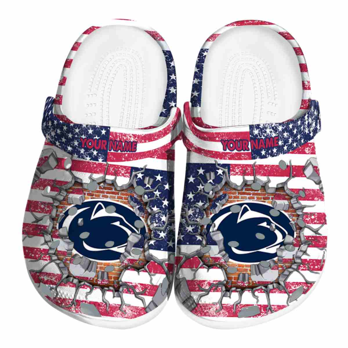Penn State Nittany Lions NCAA Sport Crocs Crocband Clogs Shoes Comfortable For Men Women and Kids