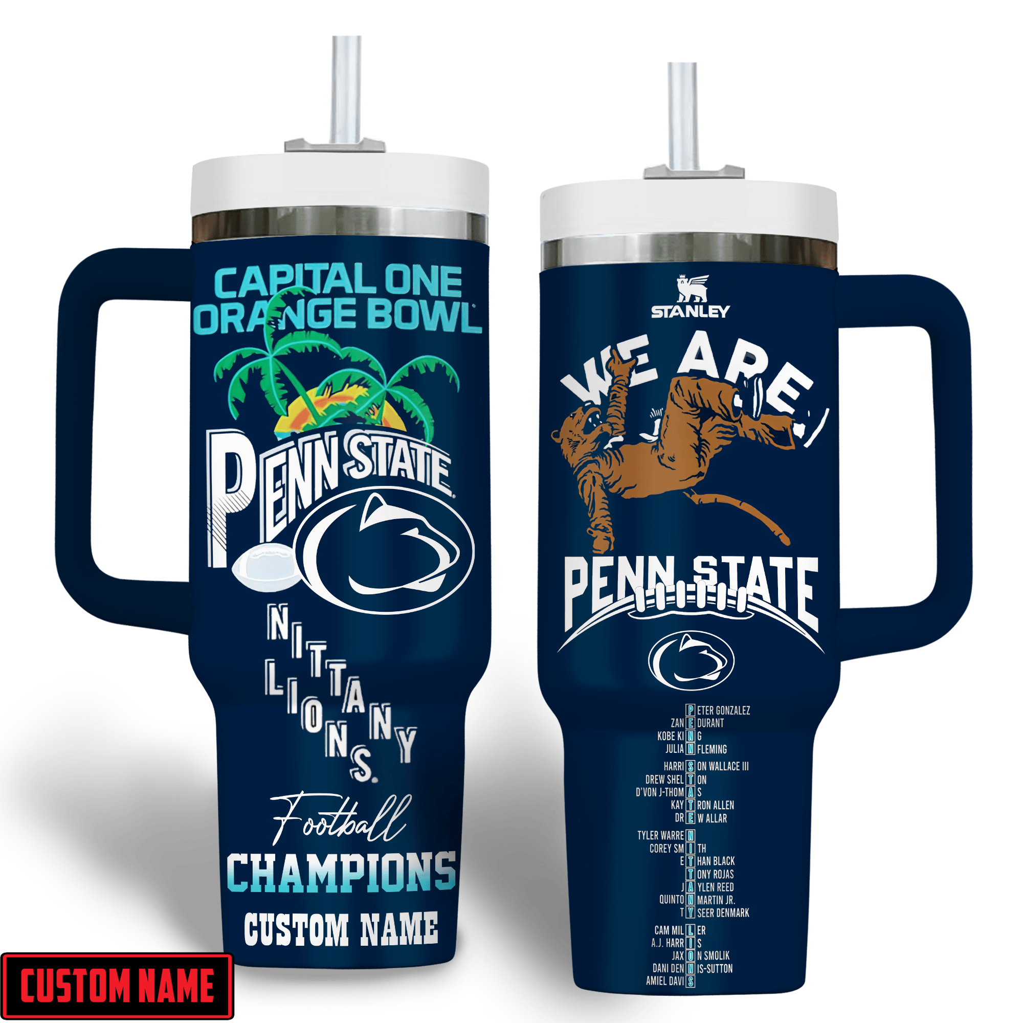 Penn State Nittany Lions NCAA Sports Custom Stanley Cup 40 oz 30 oz Tumbler With HandleTVC2301311 - Image 2